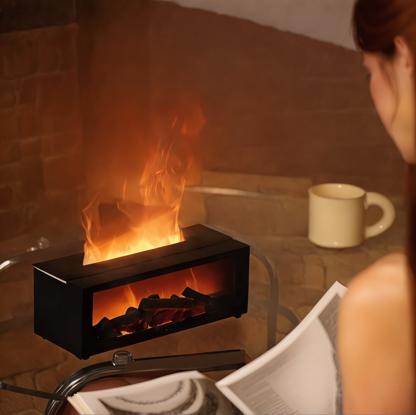 Fireplace Flame with Remote&Aromatherapy